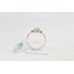 Ring 925 sterling silver semi precious white rainbow gem stone C 276